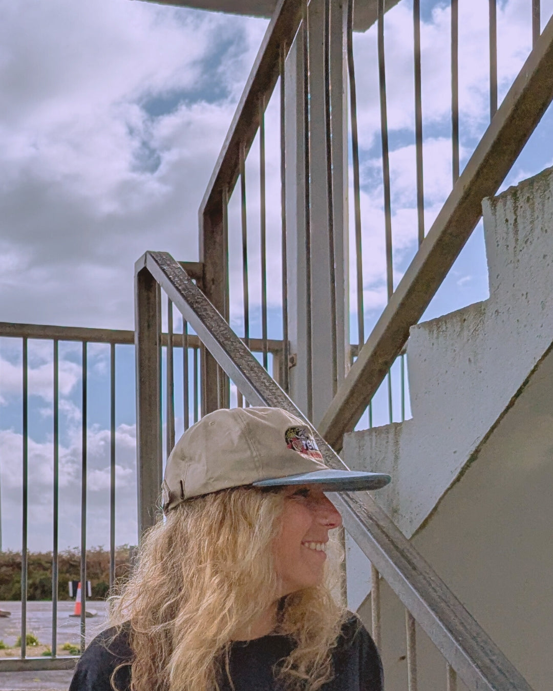 The Pike 6 Panel Hat - Beige/Denim