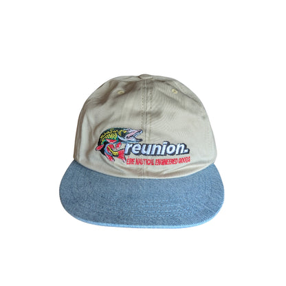 The Pike 6 Panel Hat - Beige/Denim